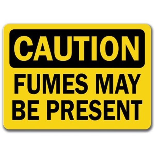 Signmission Caution Sign-Fumes May Be Present-10in x 14in OSHA Safety Sign, 10" L, 14" H, CS-Fumes CS-Fumes